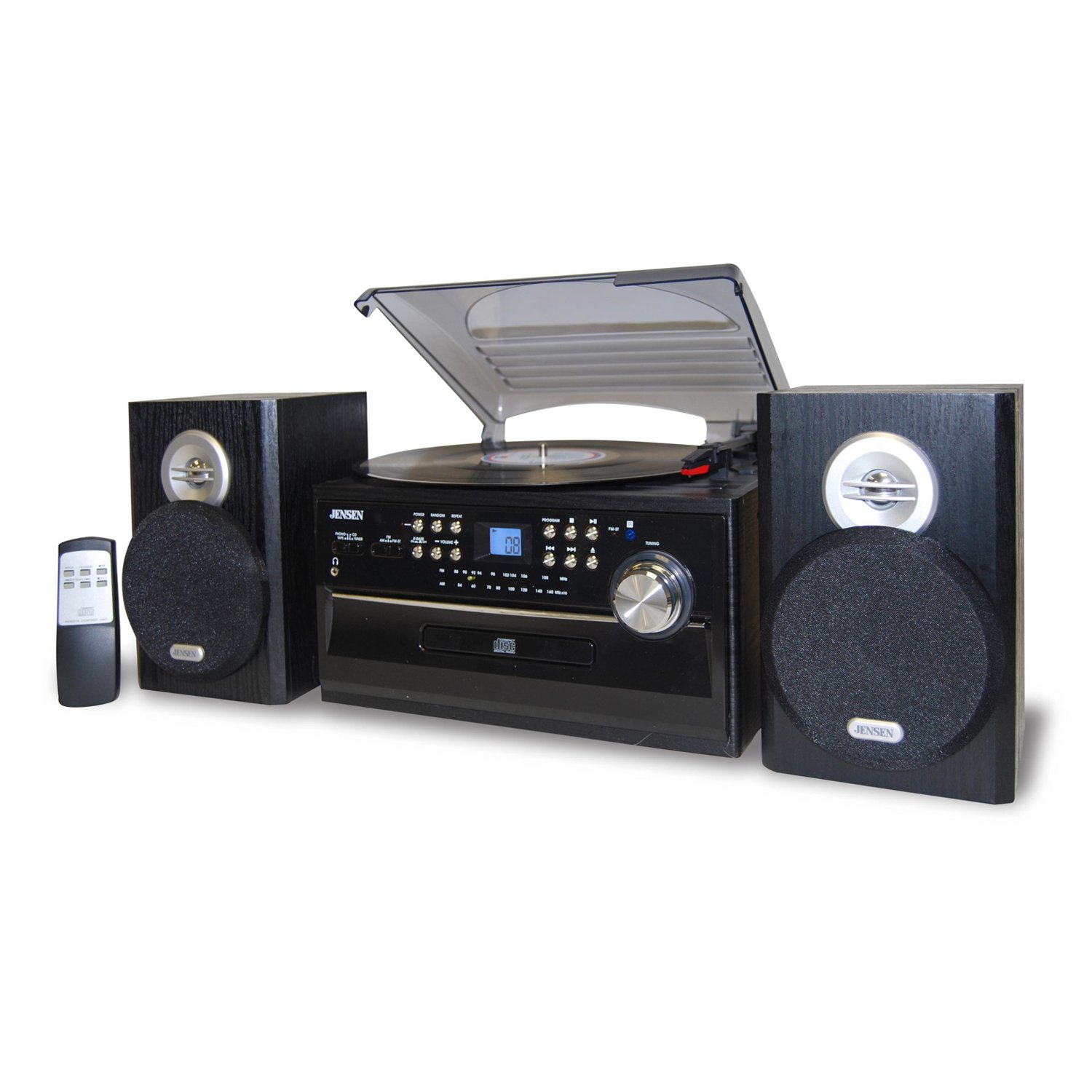 Algopix Similar Product 19 - Jensen 3Speed Stereo Turntable with CD