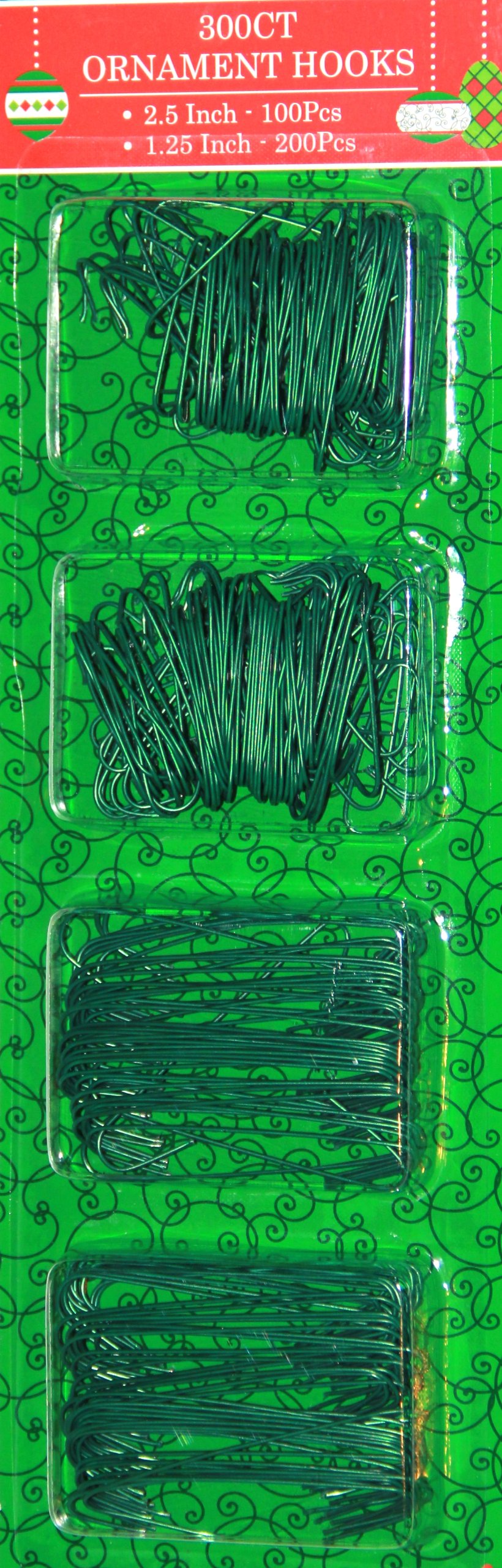 Algopix Similar Product 2 - 300 Count Holiday Ornament Hooks Green