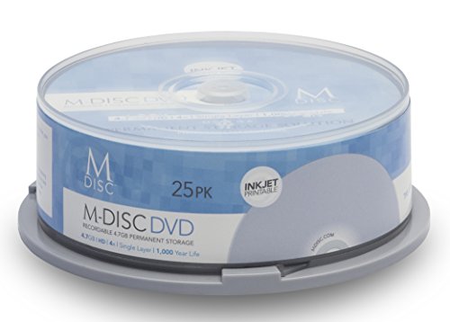 Algopix Similar Product 4 - 25 Pack Millenniata MDisc DVD 47GB 4X