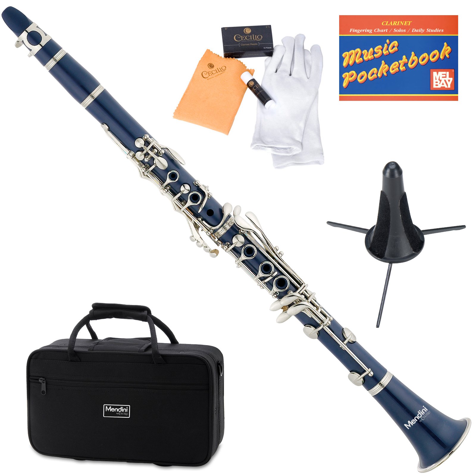 Algopix Similar Product 12 - Mendini by Cecillo Bb Clarinet wCase