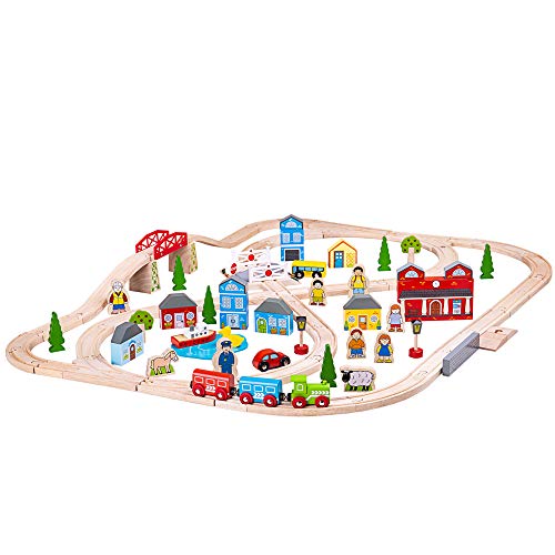 Algopix Similar Product 15 - Bigjigs Rail Wooden Town and Country