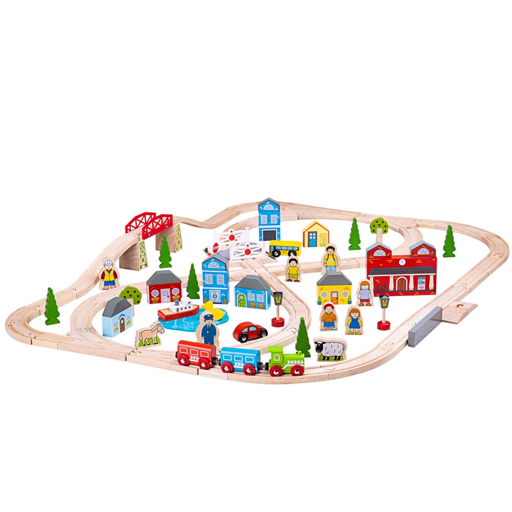 Algopix Similar Product 9 - Bigjigs Rail Wooden Town and Country