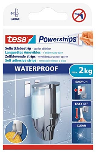 Algopix Similar Product 7 - tesa Powerstrips Waterproof Removable