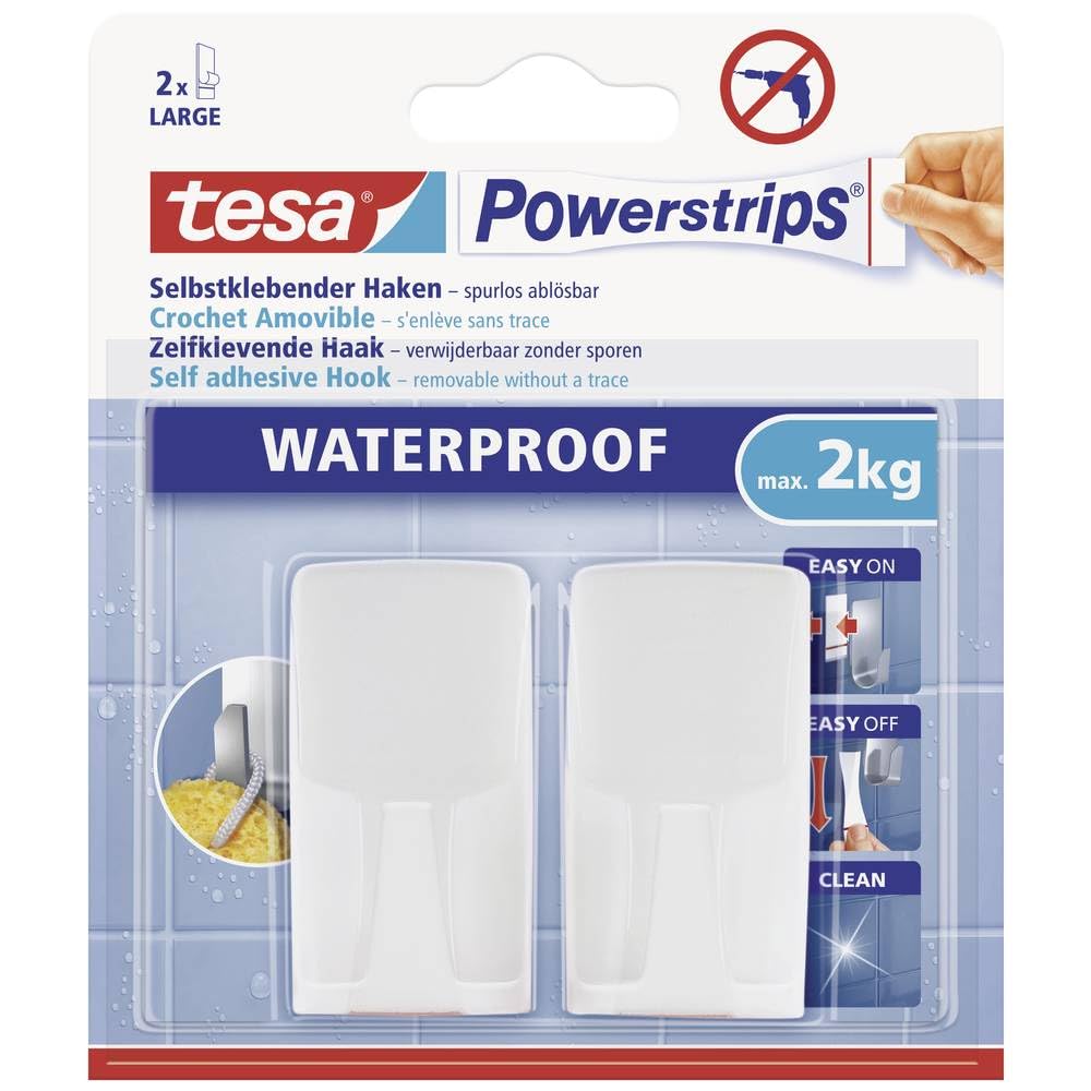 Algopix Similar Product 14 - tesa UK Powerstrips Waterproof Hook