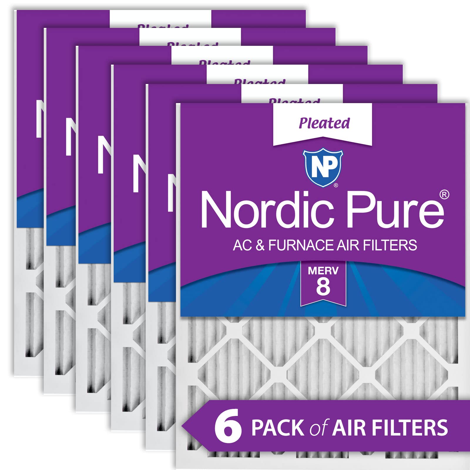 Algopix Similar Product 15 - Nordic Pure 16x25x1 MERV 8 Pleated AC