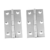 Algopix Similar Product 20 - uxcell 2 Pcs Silver Tone 3 inches Hinge