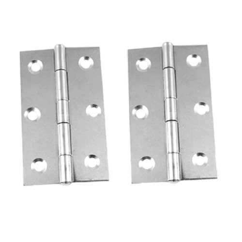 Algopix Similar Product 20 - uxcell 2 Pcs Silver Tone 3 inches Hinge