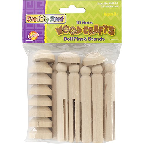 Algopix Similar Product 7 - Creativity Street Woodcrafts Doll Pins