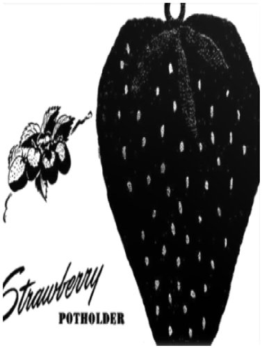 Algopix Similar Product 20 - 0466 STRAWBERRY POTHOLDER VINTAGE