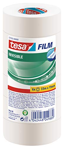 Algopix Similar Product 20 - Tesafilm 6x INVISIBLE TAPE 33M x 19MM