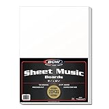 Algopix Similar Product 11 - BCW Sheet Music Backing Boards - 100 ct