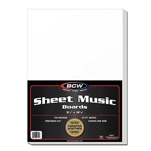 Algopix Similar Product 20 - BCW Sheet Music Backing Boards - 100 ct