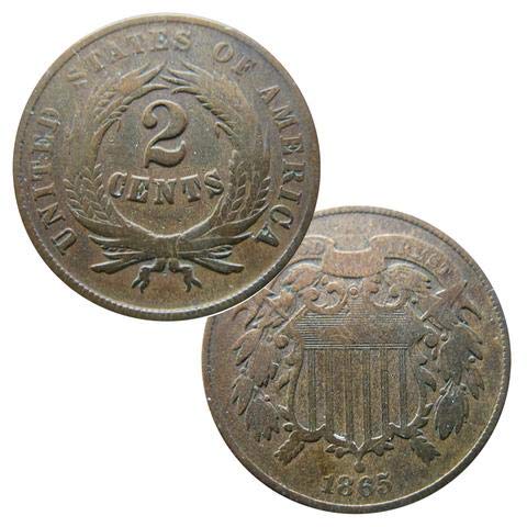 Algopix Similar Product 15 - Civil War Era 1864 US TwoCent Piece