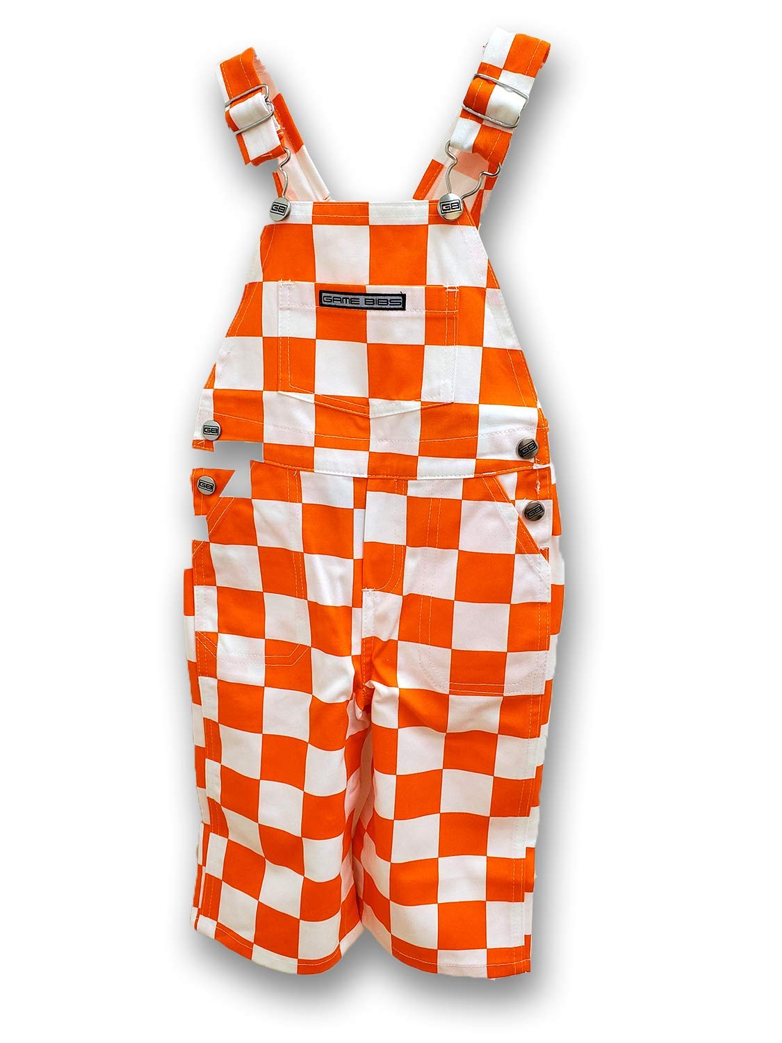 Algopix Similar Product 15 - Game Bibs Infant Checkered OrangeWhite