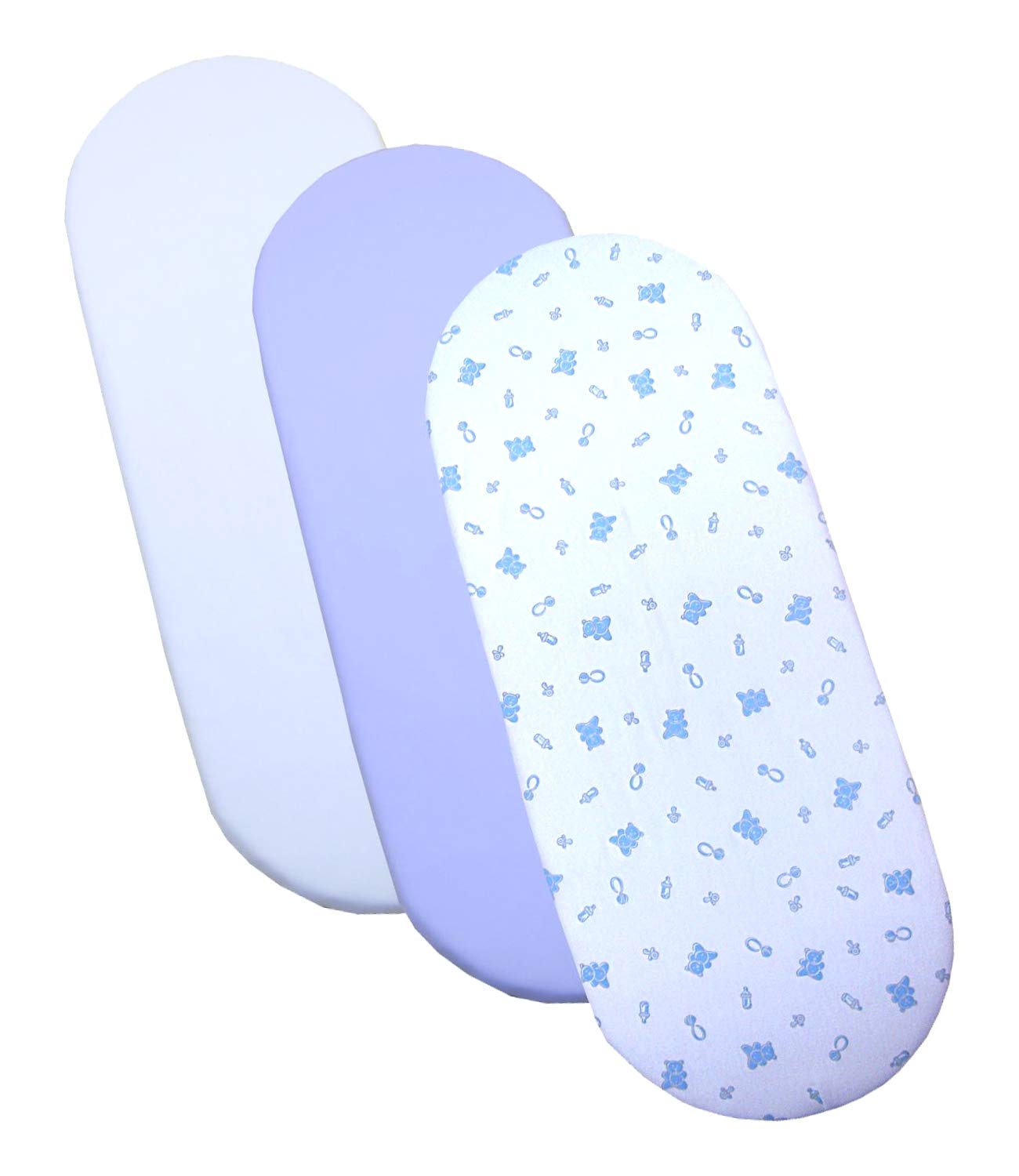 Algopix Similar Product 1 - Pack of 3 Fitted Cotton Moses Basket