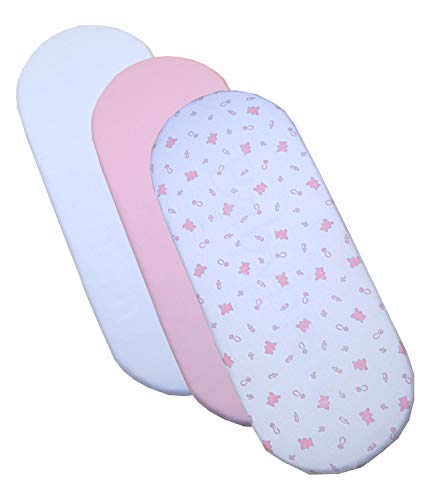 Algopix Similar Product 4 - Pack of 3 Fitted Cotton Moses Basket
