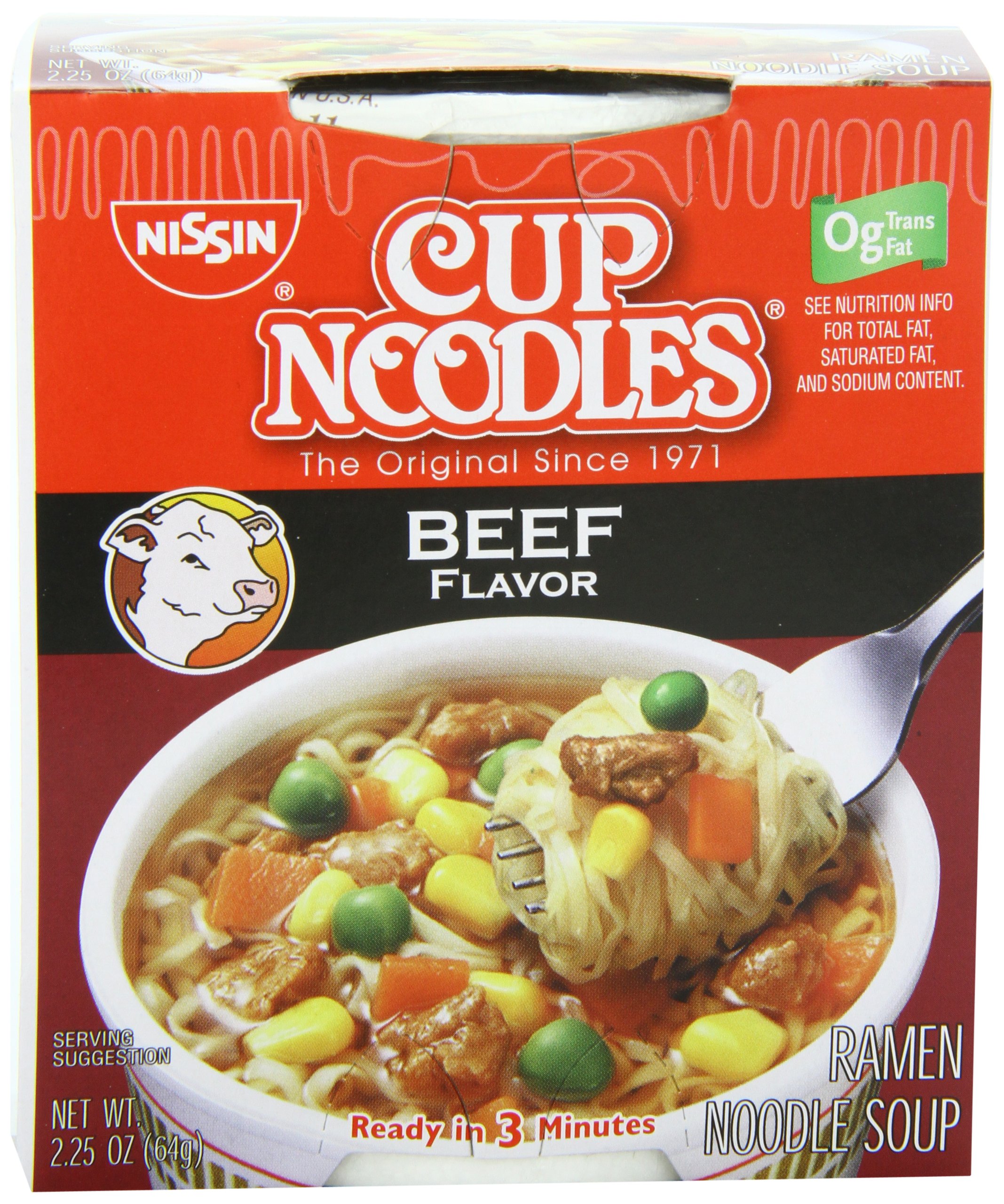 Algopix Similar Product 5 - Nissin Cup Noodles Beef Flavor Soup