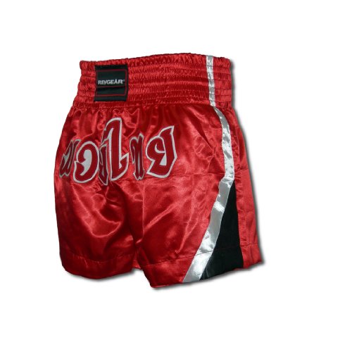 Algopix Similar Product 10 - Revgear Muay Thai Shorts (Red, XX-Large)