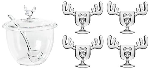 Algopix Similar Product 3 - Christmas Moose Mug Punch Bowl Set with