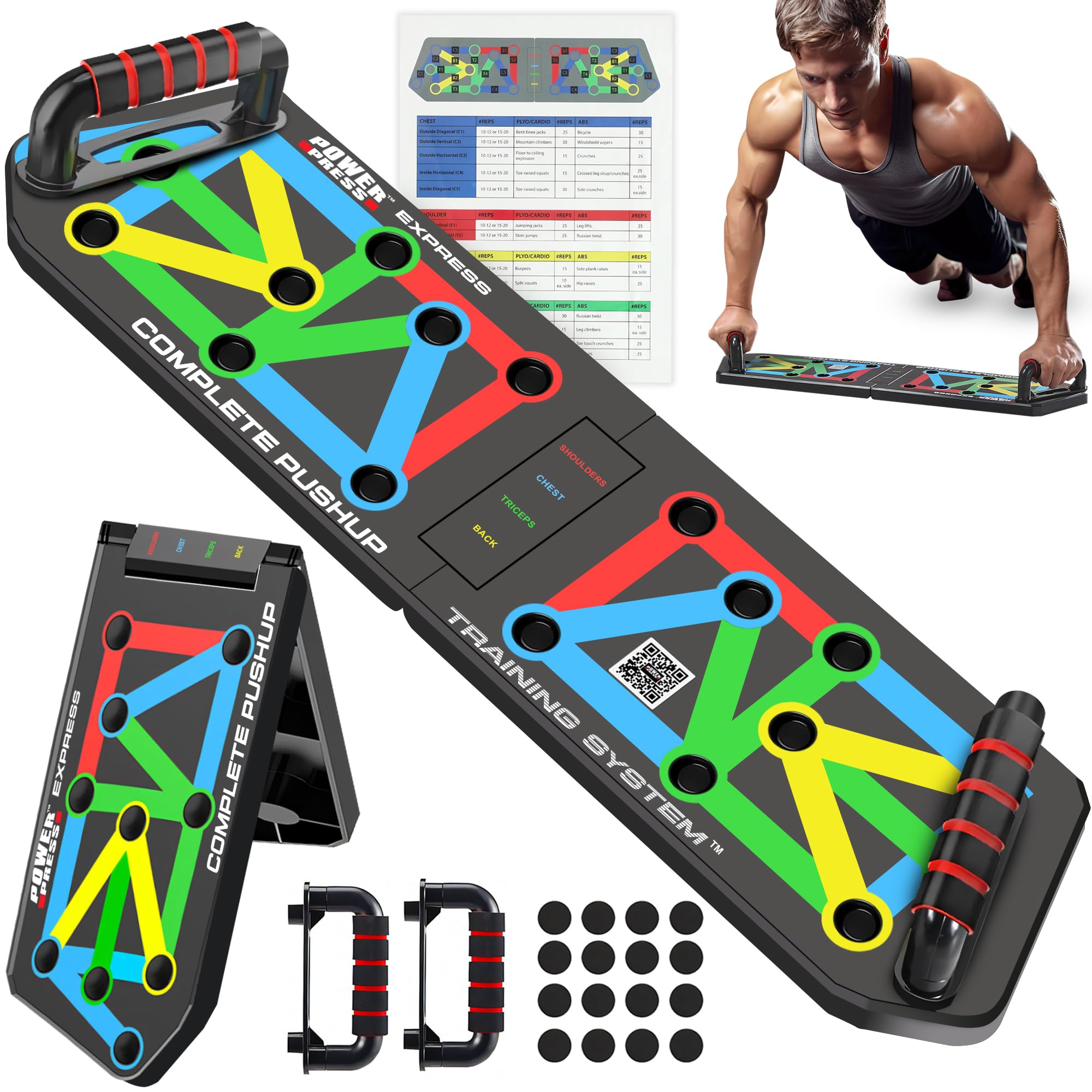 Algopix Similar Product 16 - POWER PRESS Push Up Board  Foldable