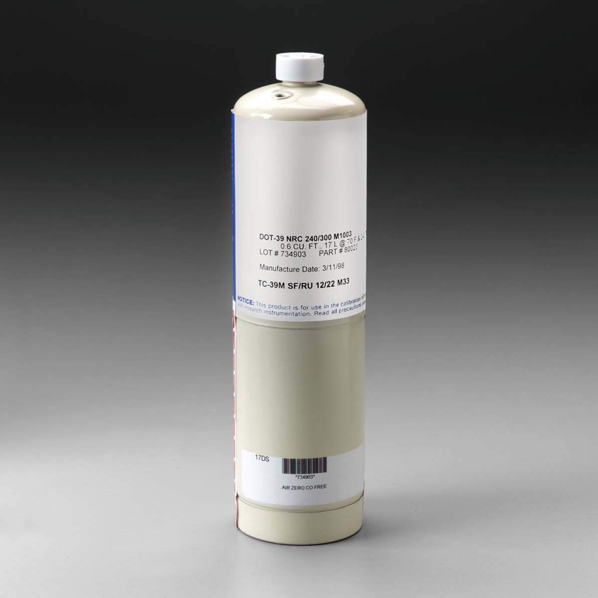 Algopix Similar Product 18 - 3M Zero Gas Cylinder 5290517 Large