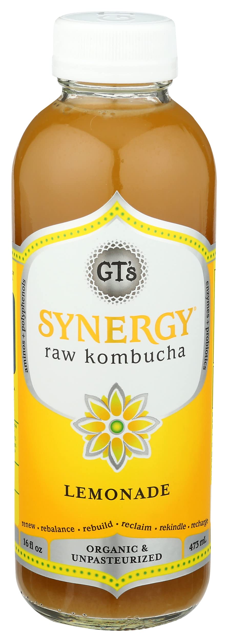 Algopix Similar Product 10 - GTs Organic Raw Kombucha Lemonade