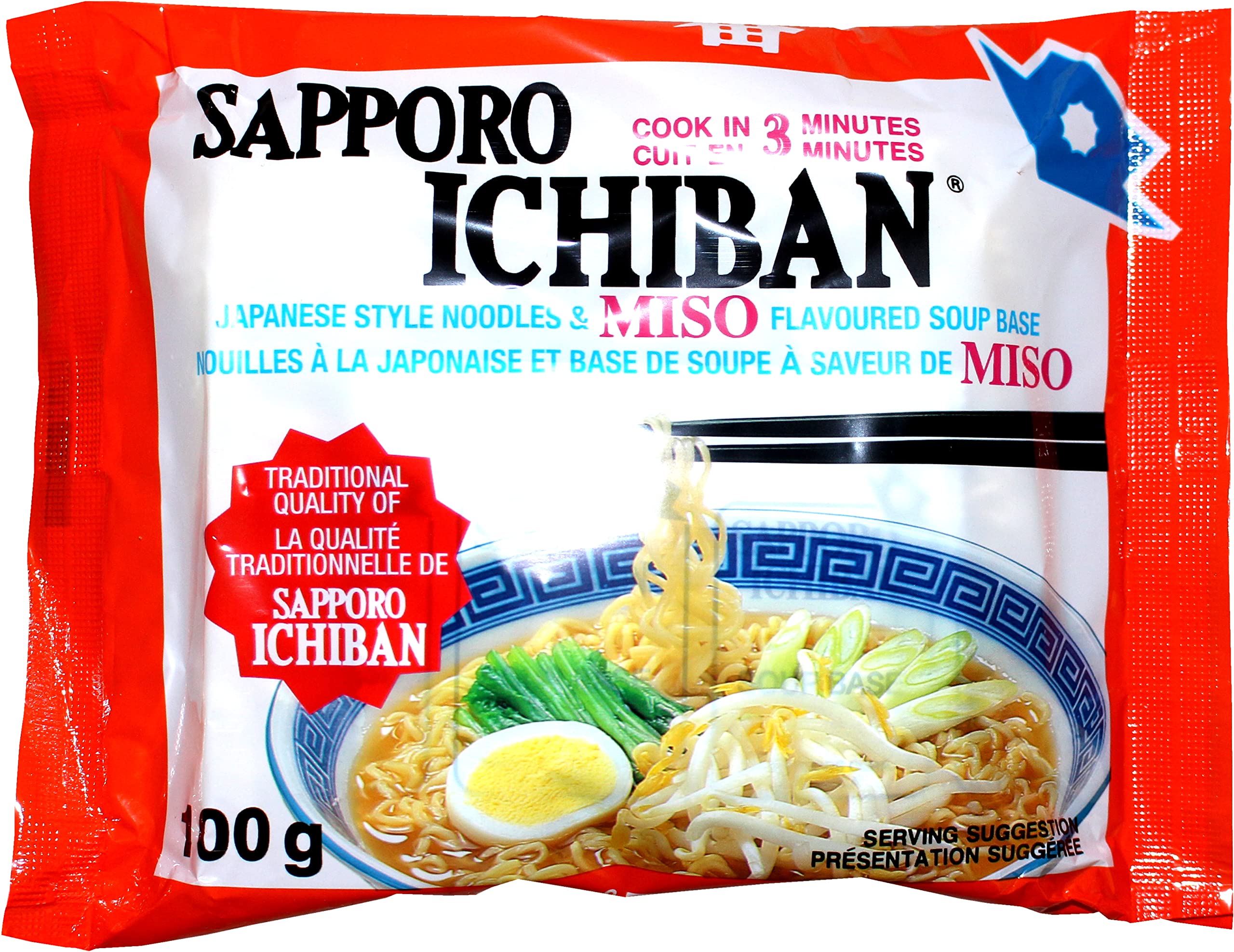 Algopix Similar Product 14 - Sapporo Miso Ramen Ichiban Noodle
