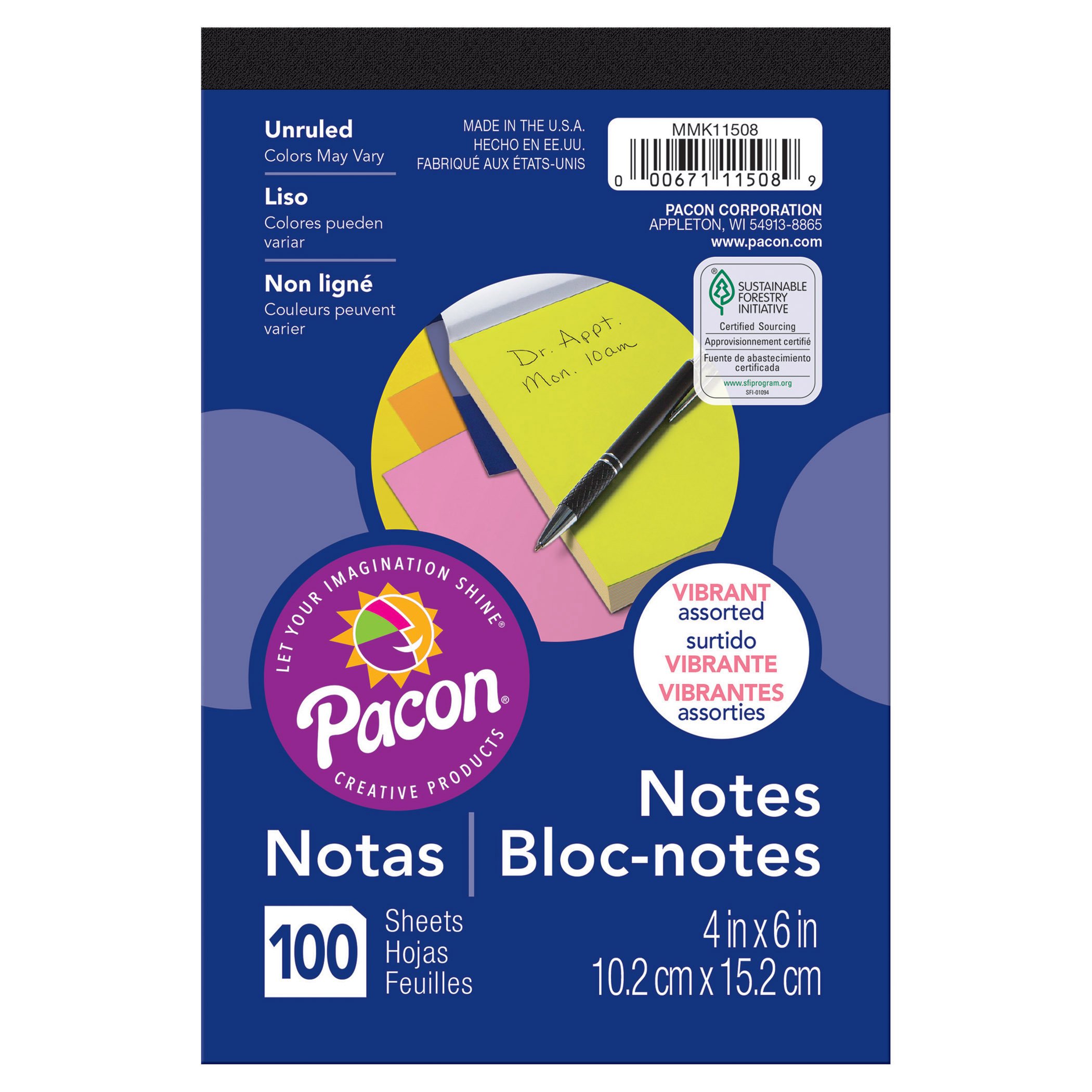 Algopix Similar Product 16 - Pacon PACMMK11508 Note Pad 4 x 6