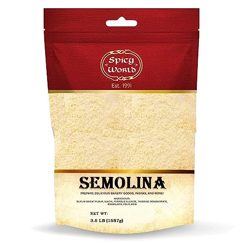 Algopix Similar Product 1 - Spicy World Semolina Flour 35 LB  USA
