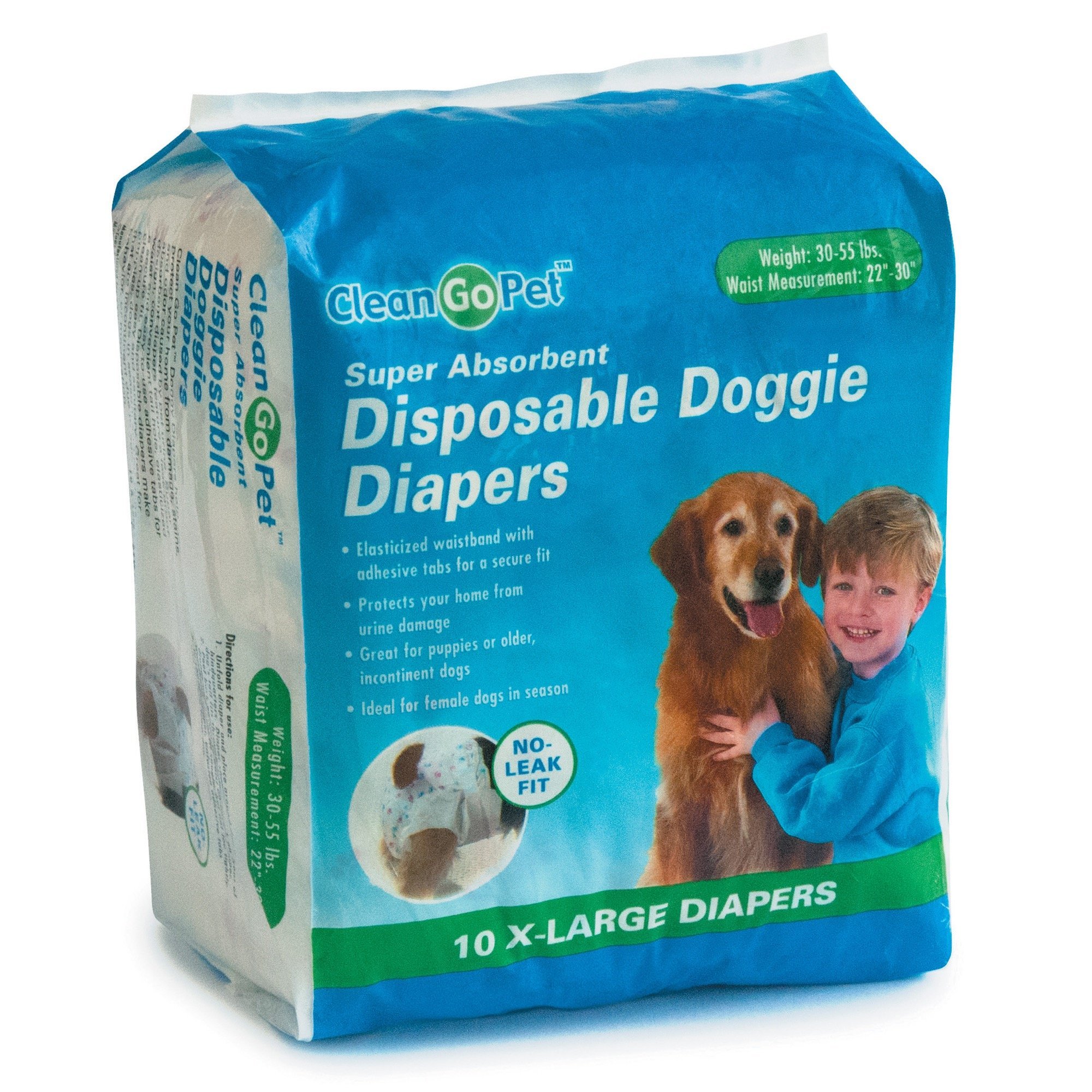Algopix Similar Product 1 - Clean Go Pet Disposable Doggie Diapers