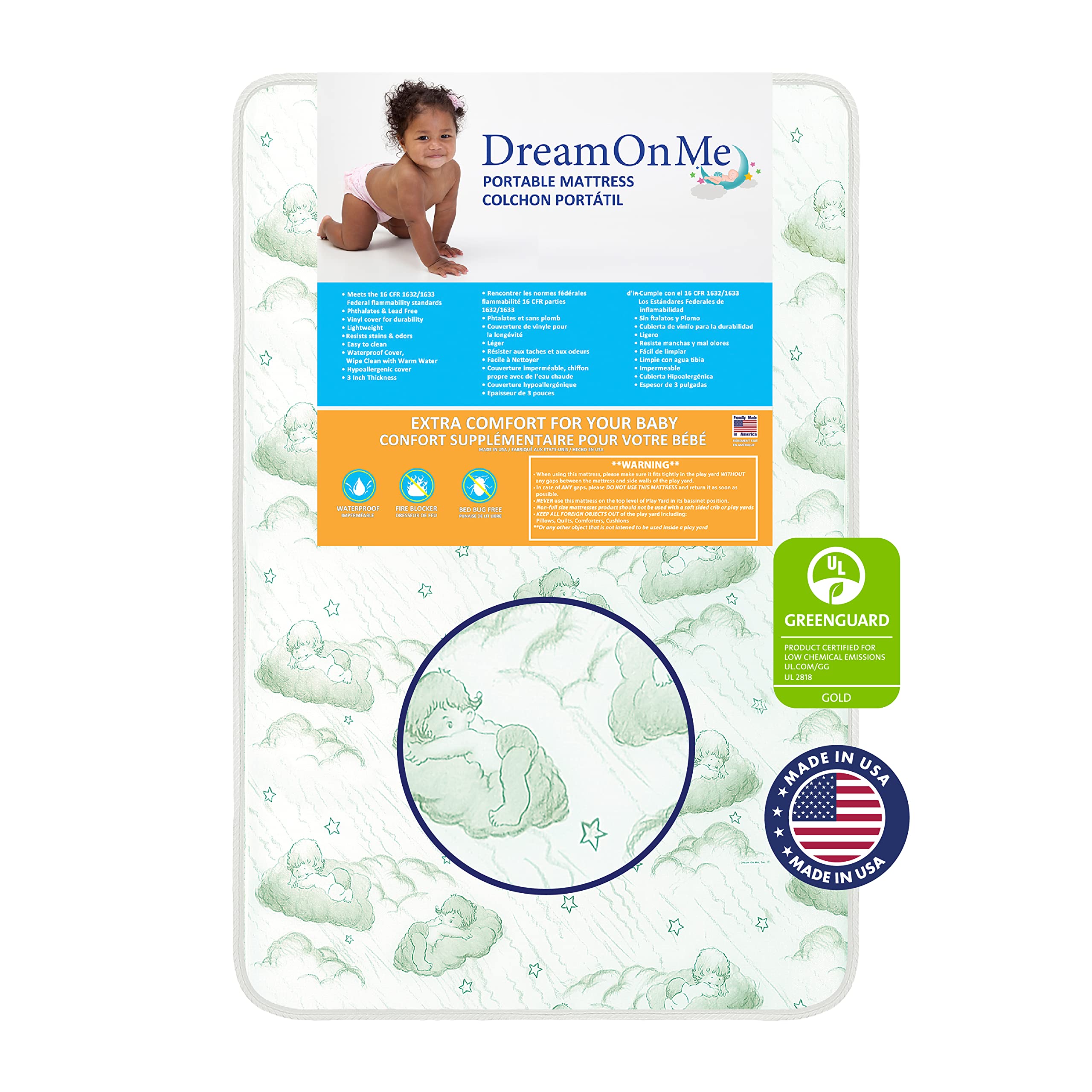 Algopix Similar Product 14 - Dream On Me 3 Foam Excellent support
