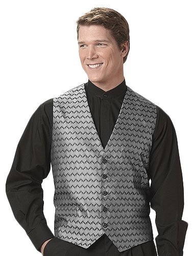 Algopix Similar Product 13 - Edwards MenS Swirl Brocade Vest Silver