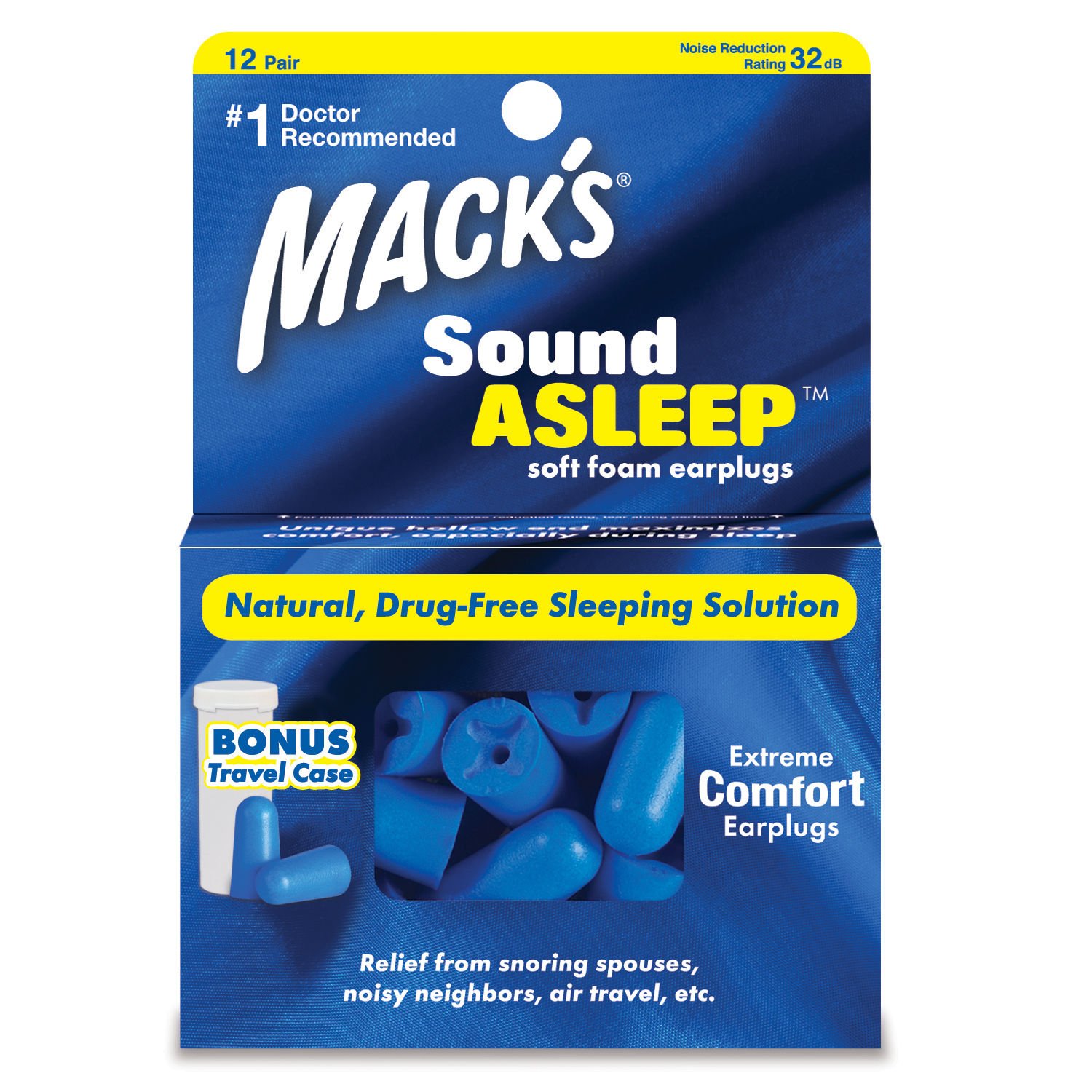 Algopix Similar Product 12 - MACKS SoundAsleep Soft Foam Earplugs
