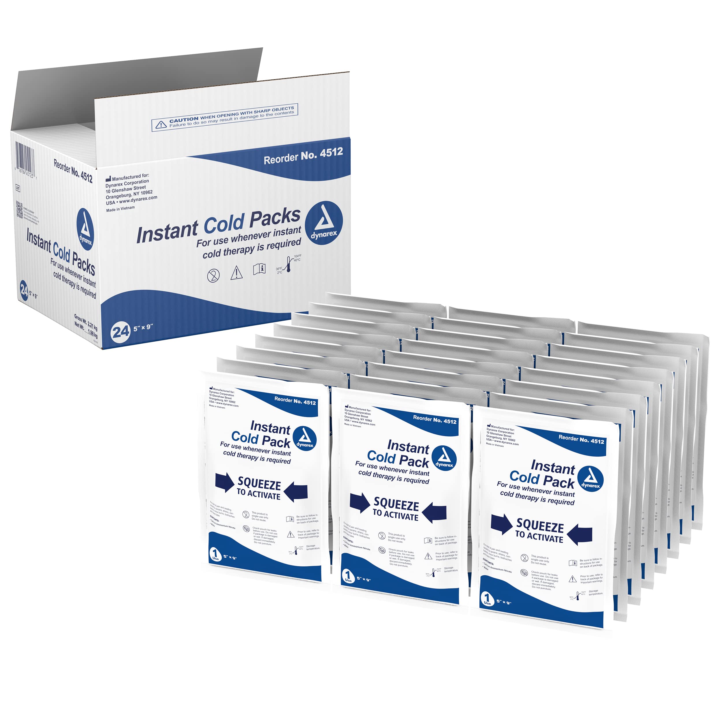 Algopix Similar Product 2 - Dynarex Disposable Ice Packs for