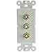 Algopix Similar Product 6 - Decora Wall Plate Insert White 3 RCA