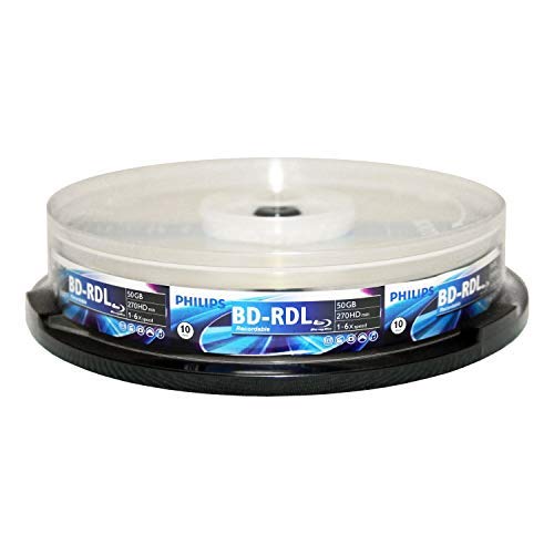 Algopix Similar Product 4 - Philips BDRDL 50GB 6X Double Layer 10