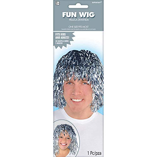 Algopix Similar Product 17 - Amscan Fun Party Wig Costume, Silver