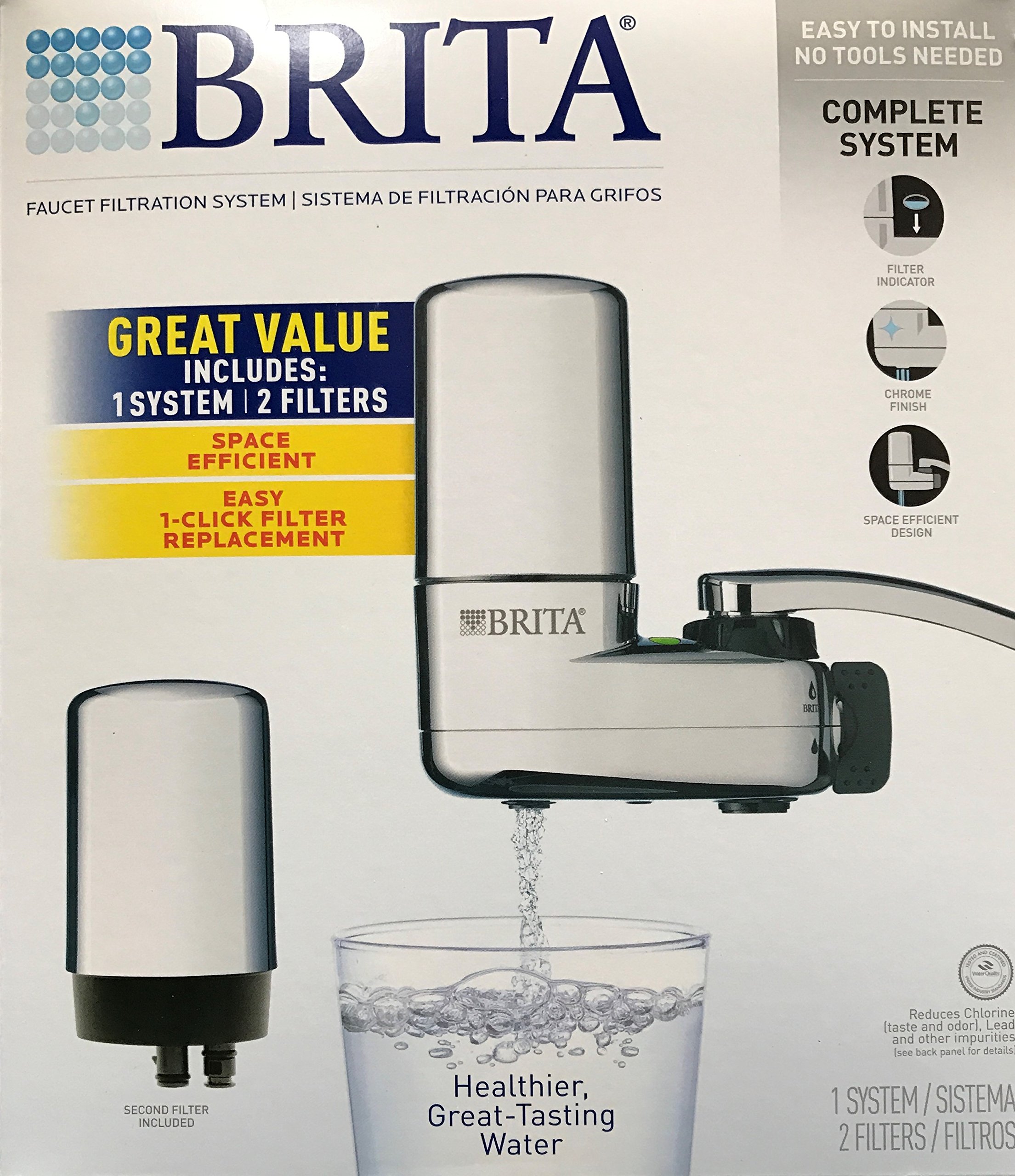 Algopix Similar Product 7 - BRITA Chrome Faucet Mount Filtration