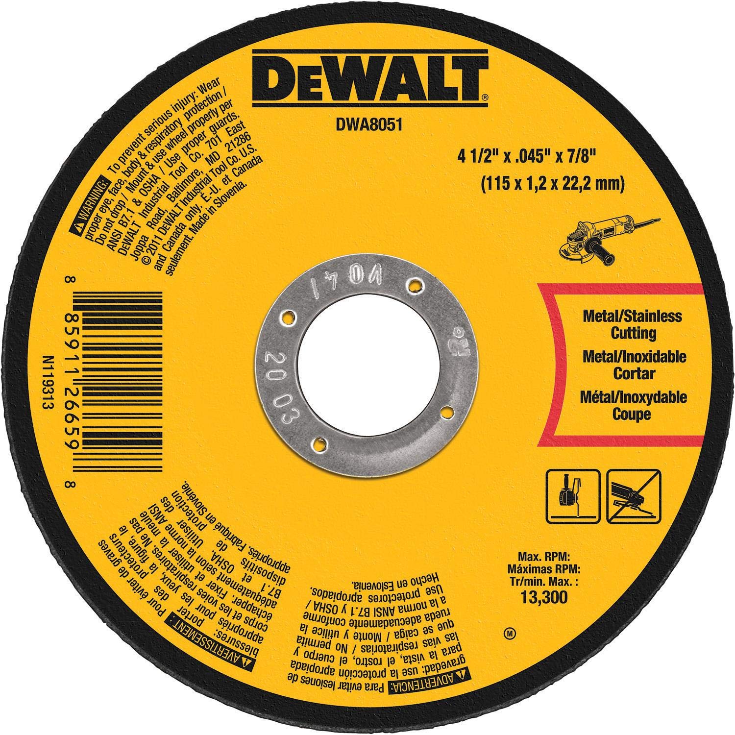 Algopix Similar Product 9 - DEWALT DWA8051 Metal CutOff Wheel
