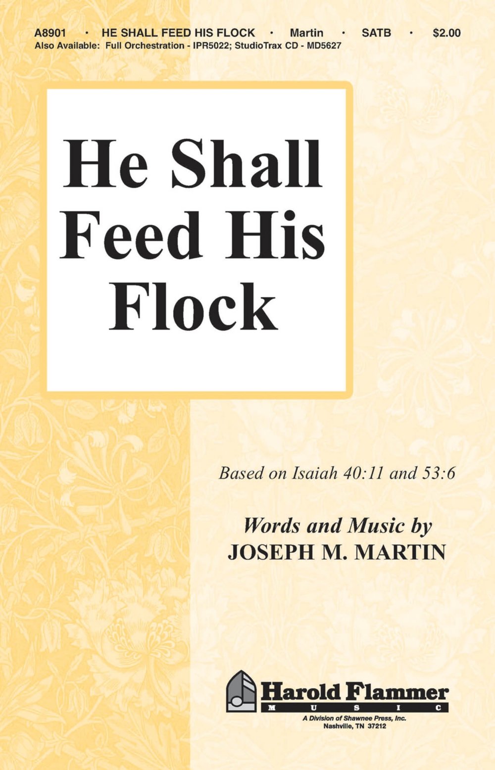 Algopix Similar Product 5 - Shawnee Press He Shall Feed His Flock