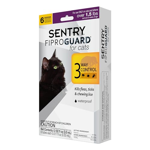 Algopix Similar Product 7 - SENTRY Fiproguard for Cats Flea and
