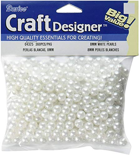 Algopix Similar Product 10 - Darice Round Pearl 8mm 360Pieces 