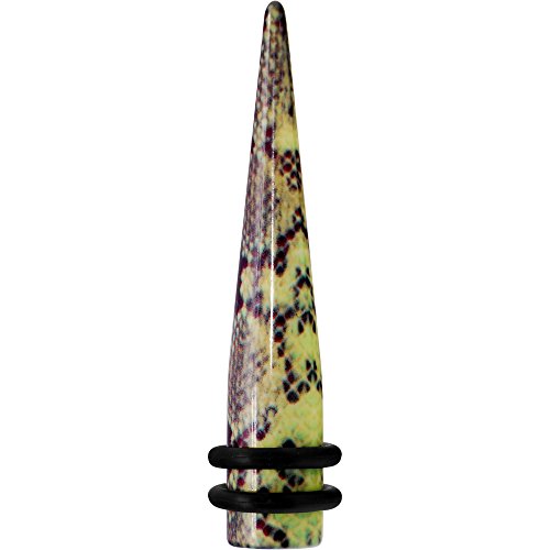 Algopix Similar Product 4 - Body Candy 00 Gauge Green Snake Skin