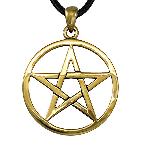 Algopix Similar Product 7 - Bronze Open Pentacle Pendant Necklace 