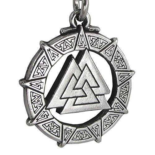 Algopix Similar Product 20 - Pewter Valknut Warriors Knot Pendant