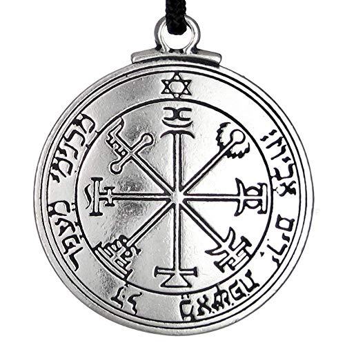 Algopix Similar Product 1 - Pewter Key of Solomon Pentacle of