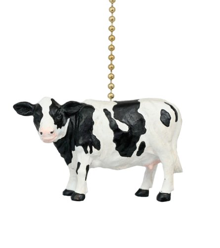 Algopix Similar Product 1 - Holstein Farm Cow Ceiling Fan Pull by