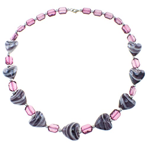 Algopix Similar Product 9 - Zebra Heart Pink Plastic Beads Handmade