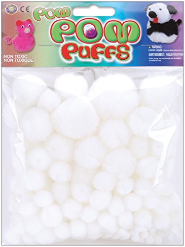 Algopix Similar Product 5 - Pepperell Pom-Pom Puffs, White, 100/pkg