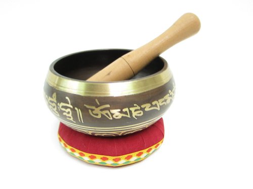 Algopix Similar Product 9 - Singing Bowl, Decorated, 4 3/4" x 2 1/2"